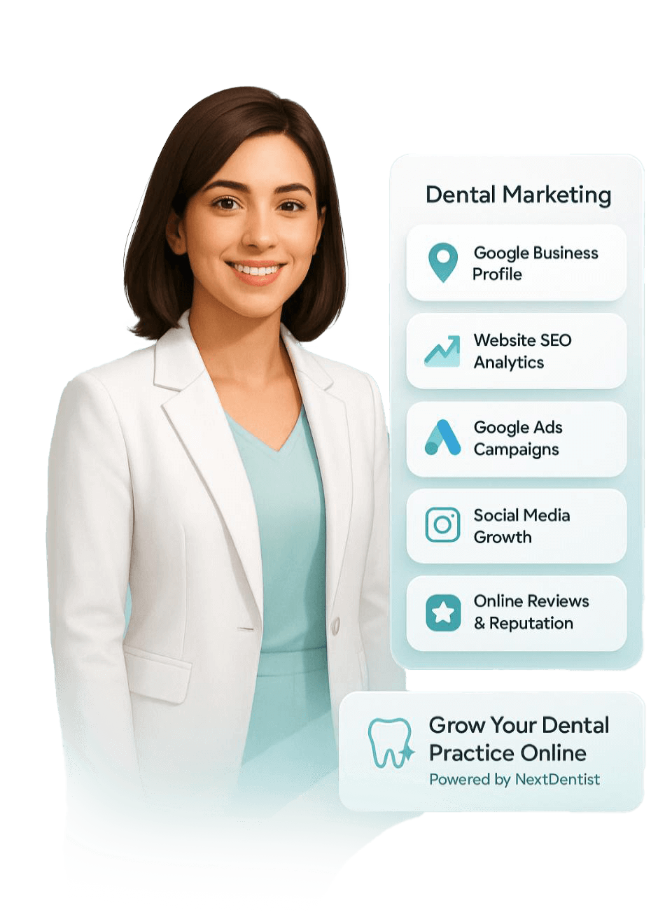 Tijuana dental SEO dashboard showing rankings and map pack coverage