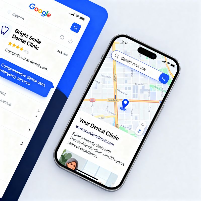 Dental SEO audit report showing keyword rankings and traffic analysis