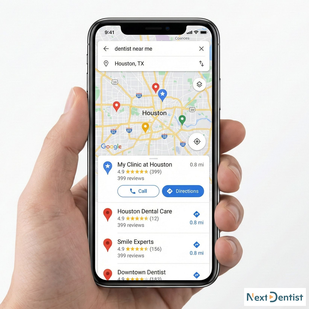 Houston dental SEO services - Google Maps rankings for dentists in Houston TX