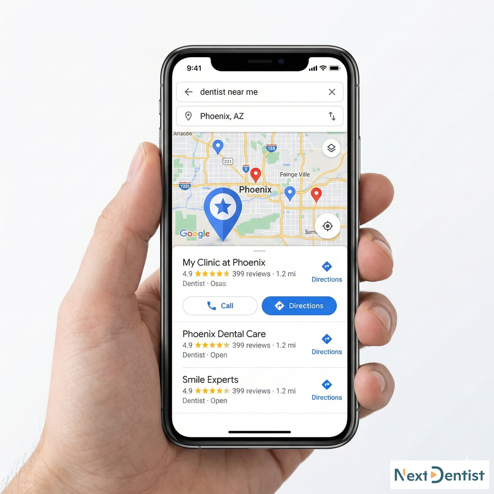 Phoenix dental SEO services - Google Maps rankings for dentists in Phoenix AZ