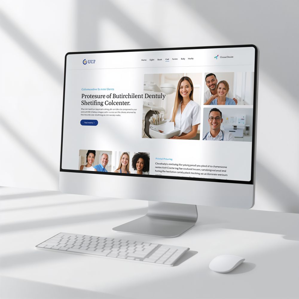 Modern dental website design showcase